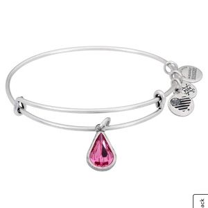 Alex and Ani Swarovski pink tear drop brac…